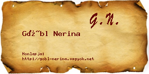 Göbl Nerina névjegykártya